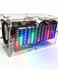 Transparent acrylic shell with LED lights, DIY Soldering Practice Kit And Electronic Speaker Build Project, Bluetooth speaker kit