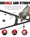 Heavy Duty Rear Motorcycle Kickstand Stable Parking Stand For Dirt Bikes And Motorcycles Universal Fit Mounts demonstration of durability with hammer.