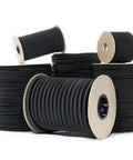 Spools of Shock Cord Elastic Bungee Nylon For DIY And Outdoors In Black, Available In Diameters From One Half Inch To Two Point Five Millimeters, Durable Stretch Cord visible