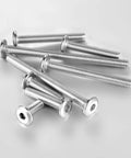 Heavy Workhorse M6 X 115mm Flat Head Socket Cap Screws with Hex Key Drive, stainless steel full thread bolts, 10 pack