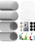 58mm Fridge Magnet DIY Kit Pack of 100 Sets With Metal Front and Back Covers, Clear Film, Blank Paper, Magnetic Sheets