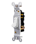 Grounding Toggle Switch Single Pole In Wall On Off For Fan And Light Replacement 15 Amp UL Listed White 54161 No Fuss DIY Install