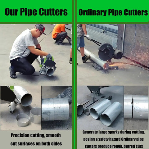 Heavy Duty Electric Pipe Cutter for Copper PVC Stainless Steel Aluminum and More, Precise Easy Cut Tool for Plumbing HVAC Automotive Gas Lines DIY Projects Shipyards and Pro Work, cutting metal pipe