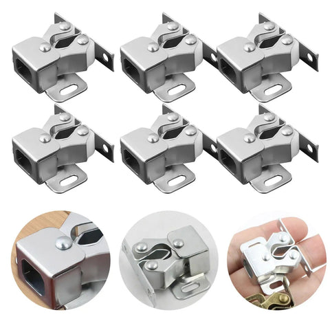 Heavy Duty Double Roller Cabinet Door Catch Stainless Steel Ball Bearing Push Latch For Drawers And Cupboards Easy Install