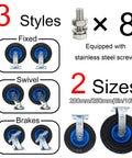 Smooth Rollin Industrial Pneumatic Caster Wheels With Locking Swivel Brakes And High Elastic Rubber Tires Built Tough For Heavy Duty Hand Trucks And Shop Gear 2 Pack showcasing styles and sizes.