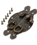 Vintage Box Hasp Lock Toggle Latch For Wooden Boxes Jewelry Boxes And Chests Heavy Duty Zinc Alloy Hardware 90x50mm viewed from top