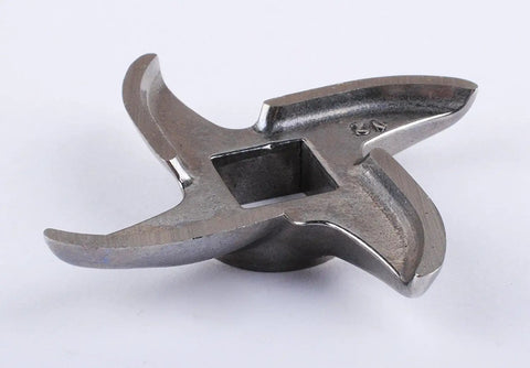 Two Piece Number Twelve Meat Grinder Blade Replacement Stainless Steel Knife Cutter For Grinders Fits Most Twelve Millimeter Square Hole Mincer With Sixty One Millimeter Diagonal Blade Heavy Duty Kitchen Tool Built To Last Pro Grade