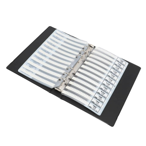 Capacitor Sample Kit For Engineers And Students, 84 Value Types With 50 Pieces Each, Total 4200 Capacitors, Ceramic Caps Book Featuring COG X7R X5R Dielectrics, Clear ID Labels, Perfect For Projects, Labs, And Classrooms, open ring binder