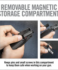 30 In 1 Firearm Maintenance Multitool With Flat Phillips Torx Bits And Pin Punch, removable magnetic storage compartment.