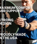 Man using Deluxe Dowel Lifting Straps 1000 DLS Heavy Duty Straps With Neoprene Padding And Nylon Grip for powerlifting