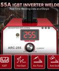 255A MMA Welder Dual Voltage 110V To 220V Portable Arc Welding Machine With IGBT Digital Display Hot Start front view