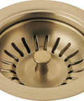 Flange And Strainer Kit For Kitchen Sink In Champagne Bronze Finish 72010-CZ with classic design, top view