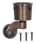 Rcniso Precise Round Cup Caster, Silent Heavy Duty Caster, Diameter Swivel for Furniture, Zinc Alloy Material with screws