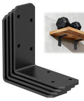 Beefy Heavy Duty 3x3x1.2 Inch L Bracket Set 90 Degree Corner Braces Galvanized Steel For Wood Posts Floating Shelves 150 Lb Support