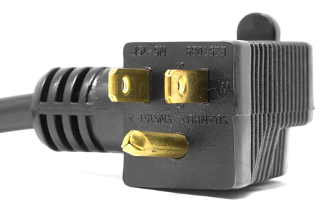 Close-up of plug part from 120V 15 Amp Momentary Foot Pedal Switch For Woodworking Hands Free On Off Power Pedal Easy Install With Textured Slip Resistant Surface Ideal Partner For Your Workshop Tools