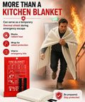 Two Pack Hella Tough Emergency Fire Blanket, 40 Inch Premium Fiberglass Flame Resistant Sheet in use during an emergency escape.
