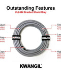10C 18AWG Shielded Cable Wire UL2464 For CNC Machines And VFD Spindle, detailed image showing gray flexible jacket and features.