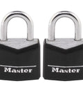 2-Pack Padlock With Covered Aluminum Body And Steel Shackle Three Quarters Inch Wide Indoor Use Daily Carry