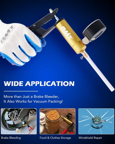DIY Brake Bleeder Kit With Hand Vacuum Pump And Adapters, Universal Tool showcasing versatile applications