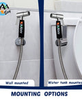 Handheld Bidet Sprayer For Toilet And Sink Faucet Attachment With 80 Inch Hose Warm And Cold Water Easy Install No Fuss Bathroom