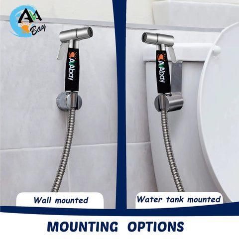 Handheld Bidet Sprayer For Toilet And Sink Faucet Attachment With 80 Inch Hose Warm And Cold Water Easy Install No Fuss Bathroom