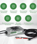 24V 25A Lead Acid Battery Charger For Scissor Lifts And Jobsite Gear, Powers Forklifts, Electric Pallet Jacks, Long Cable