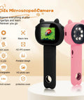 Awesome Pocket Sized Handheld Microscope For Kids With 500x Magnification And 2 Inch Ips Screen For Real Time 1080p Hd Viewing Super Cool Stem Educational Science Kit For Little Explorers Boys And Girls Ages 3 To 12, black and pink