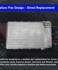 Beefed Up Aluminum 10R80 Transmission Pan Kit with Filter and Magnetic Drain Plug, bolts, direct fit for Ford F150, Mustang