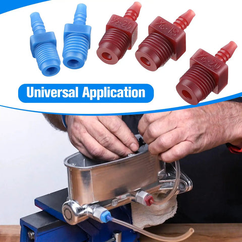 Master Cylinder Bleeder Kit Replacement For 13911 With 22 Inch Clear Hose Clips SAE And Metric Fittings in use