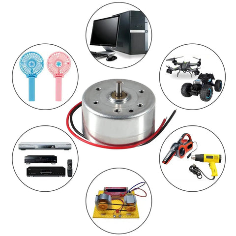 Ten Pack Mini DC Generator Motors 3V to 12V for DIY Projects with applications in electronics and small devices.