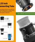 Off Axis Guider With Microfocus Dual Helical Focuser Aluminum Telescope Accessory with 1.25 inch tube and connecting parts