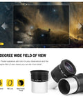 1.25 Inch Telescope Eyepiece Set For Street Worthy Views, Ultra Clear Super Plossl, 5 Element Fully Multi Coated Optics