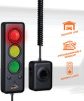 Advanced Garage Parking Aid With LED Light And Color Changing Distance Indicator Parking Sensor With Beep Alerts And Stop Light For Safe In Garage Parking No Hassle, black plastic indoor wall unit
