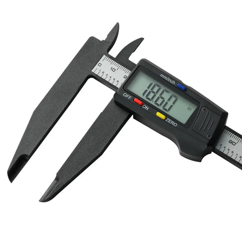 Digital Caliper 0 To 8 Inches Measuring Tool With Auto Off Interchangeable Inches And Millimeters 0.01 Inch Resolution Lightweight Plastic Carbon Fiber