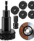Wheel Hub Resurfacing Kit With Rust Busting Tool For Wheel Studs And Brake Rotors, Durable Black Steel Grinding Discs, Quick Disc Swap