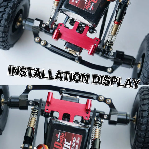 Porous Adjustable RC Servo Mount Bracket For Axial SCX24 Deadbolt C10 JLU Gladiator Bronco Upgrades Aluminum 6061 T6