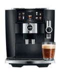 Hella Smooth Super Automatic Bean To Cup Coffee Maker Featuring Integrated Twin Boiler And Sweet Foam Dispenser Setup Plus Huge Angled Touchscreen Panel For A Slick Kitchen Flex On Demand with coffee drink.