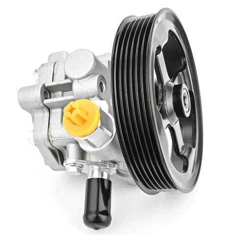 Power Steering Pump With Pulley Direct Fit For 2007 To 2012 Dodge Caliber 1.8L 2.0L 2.4L And 2007 To 2017 Jeep Patriot Compass 2.0L 2.4L Replacement Easy Install Quiet Operation Smooth Steering close-up view