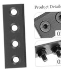 Versatile Barn Door Track Connectors Black Sliding Door Hardware Heavy Duty Flat Fixing Plate close-up details