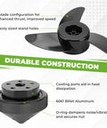 3-Blade Trolling Motor Propeller With Aluminum Nut For MotorGuide XI3 XI5 Compatible With 3.5 Inch Motors, durable parts shown