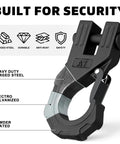 Three Eighths Inch Winch Hook Heavy Duty Forged Steel With Safety Latch Beefy 20 Ton Break Strength showing construction details