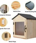 Outdoor Wooden Little Library Box for DIY Book Exchange with transparent window, magnetic lock, metal hinge, and pine material