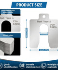 Top Shelf 280Pcs 304 Stainless Steel Shim Kit 2X2 Inch Slotted Precision Measurement Tabs with smooth edges and laser markings.