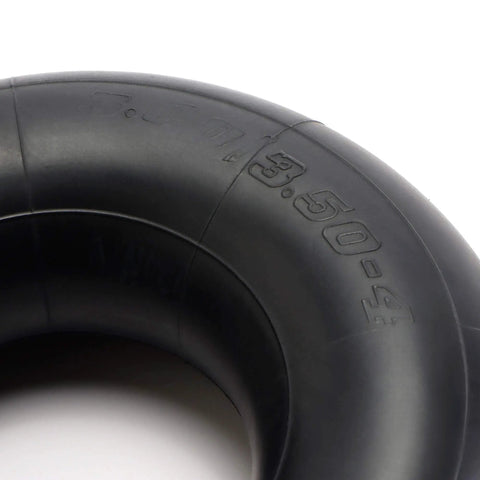 Thorn Resistant 4.10/3.50-4 Inner Tubes 2 Pack Built Tough Replacement For Wheelbarrows Lawn Mowers Hand Trucks And More 4 Inch Rims With Bent TR-87 Valve Stem showing product details