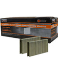 Box of 16-Gauge Medium Crown Construction Staples For Glue Collated DIY Projects 2 Inch Galvanized Steel 10,000 Count