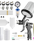 Hvlp Car Paint Sprayer Gun Kit With Ten Pcs Six Hundred Fifty Ml Disposable Cups High Transfer Efficiency parts and accessories.