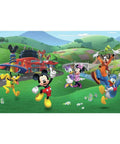 Mickey And Friends Roadster Racer Water Activated Wall Mural Peel And Stick 10.5 Ft By 6 Ft Removable Kids Room Decor