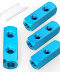 Four Piece Two Way Five Port Aluminum Air Compressor Manifold With One Quarter Inch Output Port And One Quarter Inch Supply Port