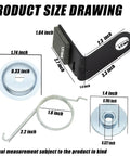Product size diagram for 2 Pack Beefed Up Brake Pad Kit For 42 Inch Deck Tractors And Lawn Mowers With Retainer And Torsion Spring