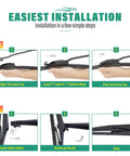 Installation steps for Road Ready Heavy Duty Windshield Wiper Blades Replacement Kit for Hyundai Palisade and Lexus GX.